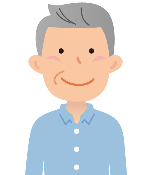 悩んでいる男性のイラスト