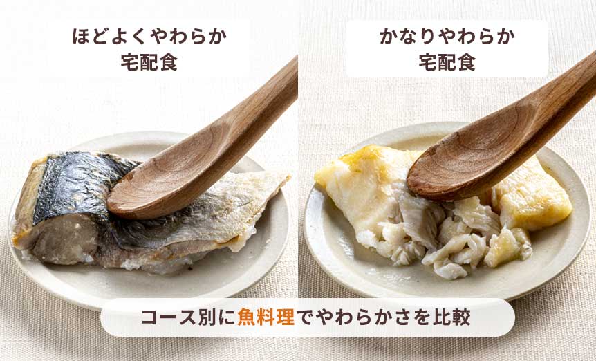 噛む力・嚥下機能に合わせて食べやすいやわらか食が見つかる!