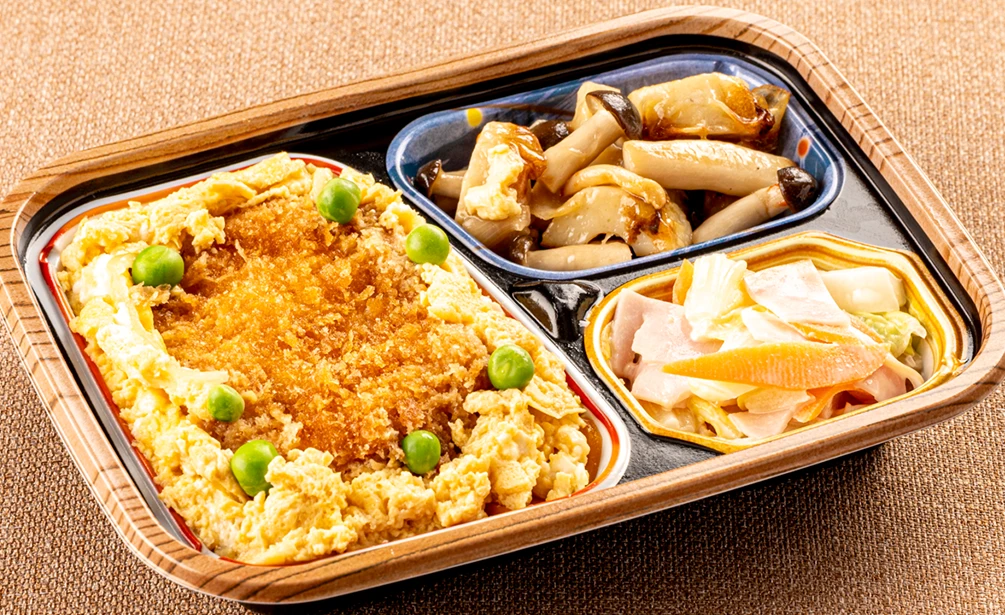 豚カツのふんわり卵とじ