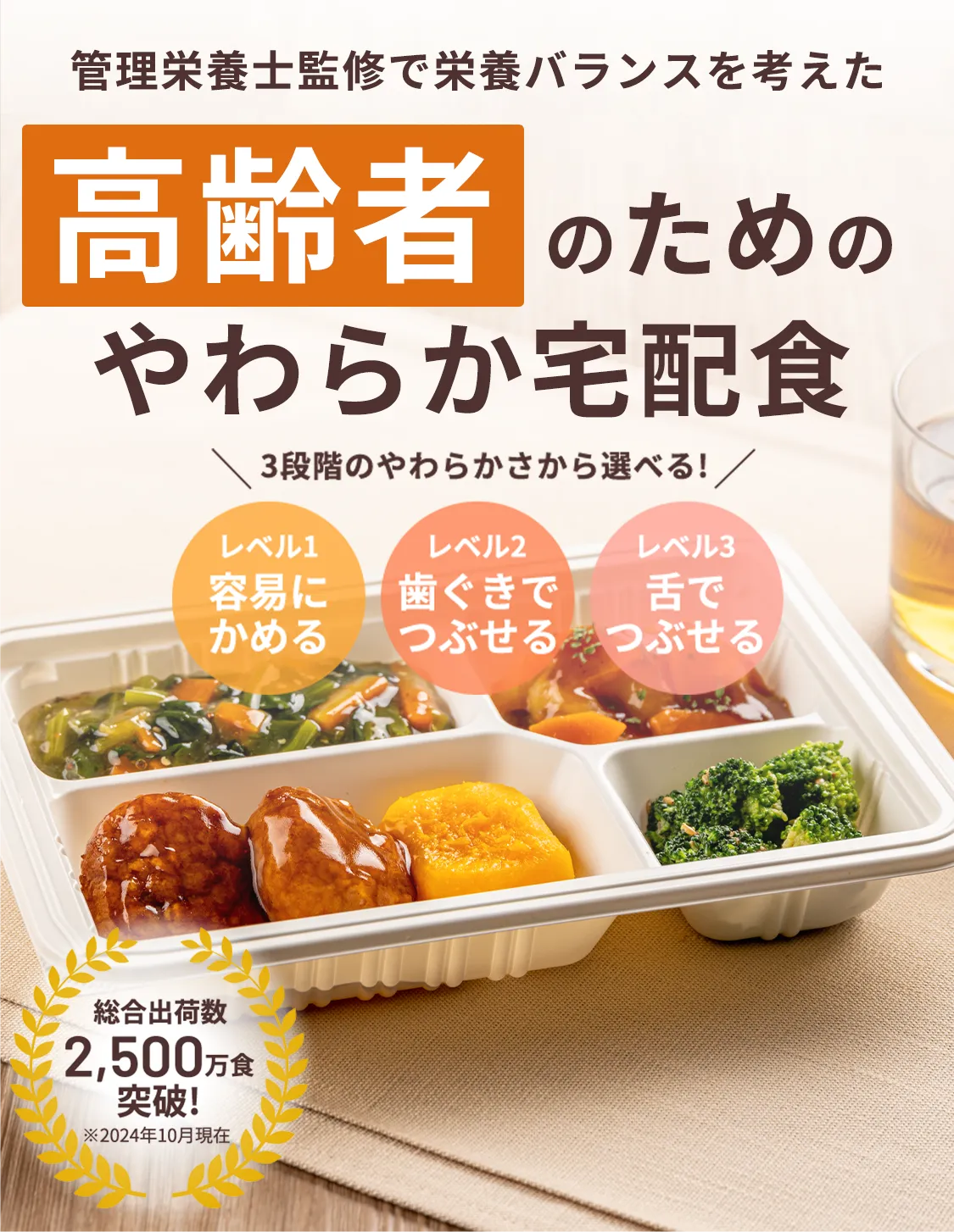 管理栄養士監修で栄養バランスを考えた 高齢者のためのやわらか宅配食
