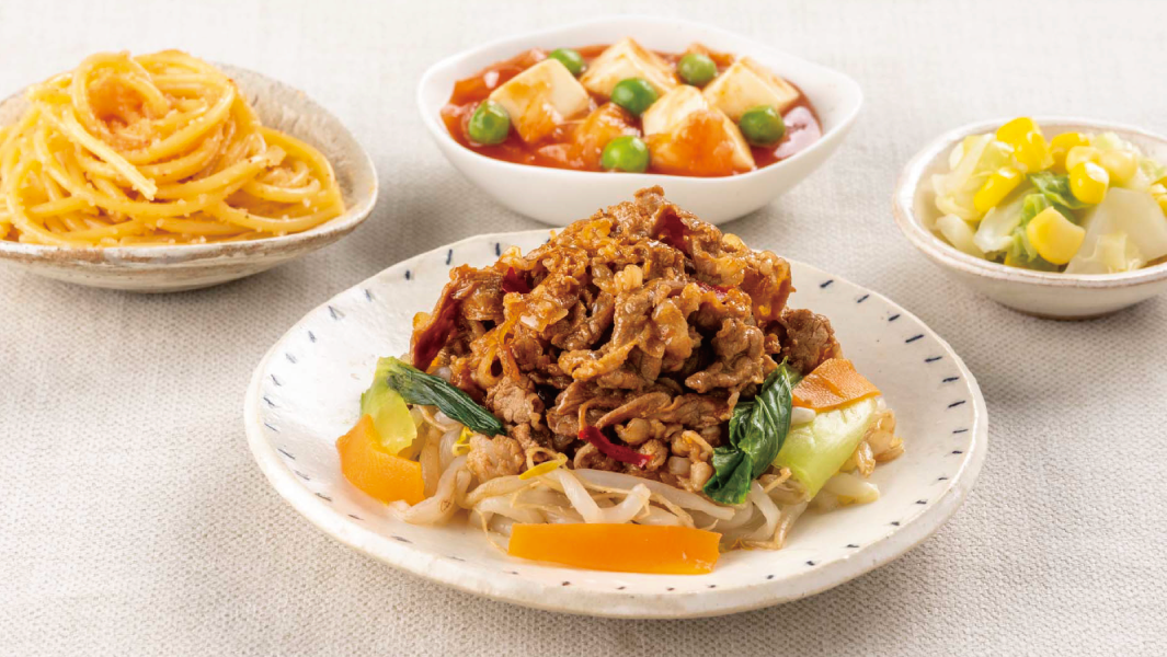 牛肉と野菜の韓国風炒め