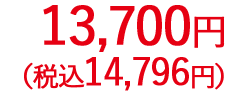 13,700円（税抜）