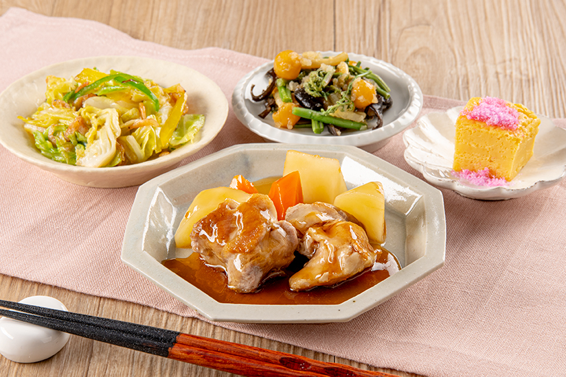 ホクホクじゃが芋と鶏肉のコク旨照り煮ぶり大根